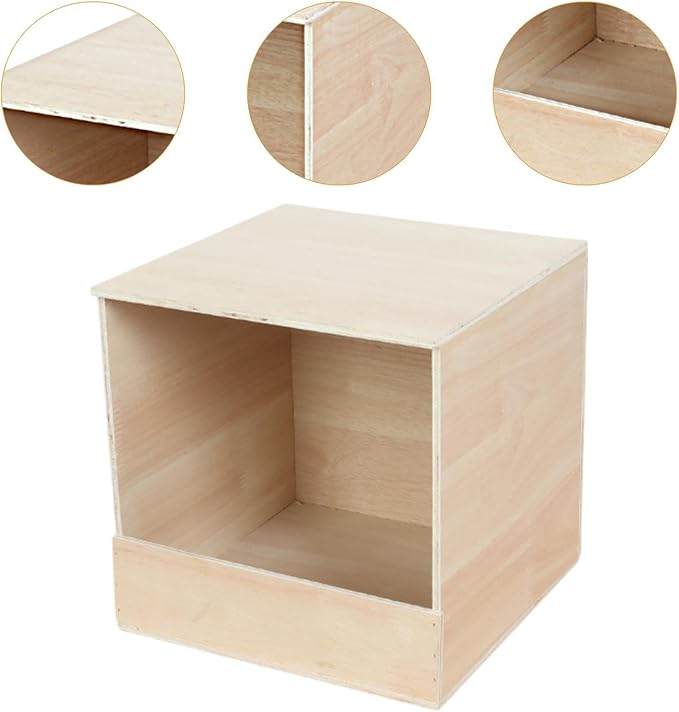 Parakeet Nesting Box Wooden Parrot Nest Birds Box Wood Breeding Box Wooden Pigeon Nesting Box for Lovebirds Cockatiels Budgie, Small
