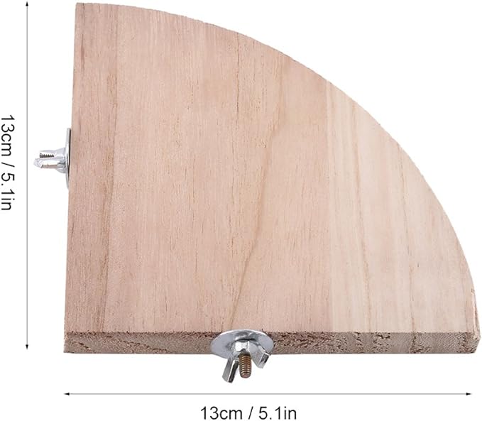 Fdit Bird Wooden Stand Fan Shaped Design for Parrot Cockatiel Parakeet