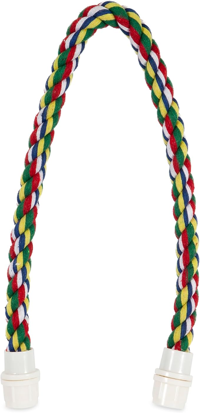JW Pet Comfy Perch For Birds Flexible Multi-color Rope, Small - 21" Length