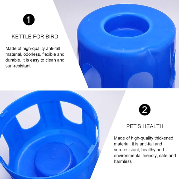 ULTECHNOVO Birds Water Feeder Plastic Bird Feeding Bird Drinker Waterer Dispenser Water Pot Container Feeding Supplies for Pigeon Parrot 4.5L