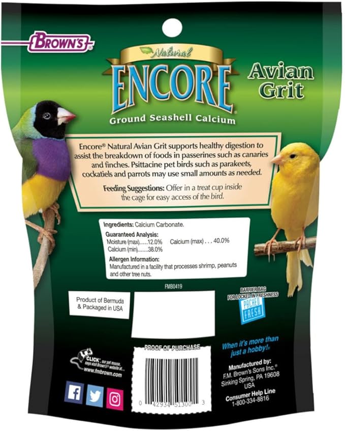 F.M. Brown's Avian Grit Digestive Supplement | Encore® Natural