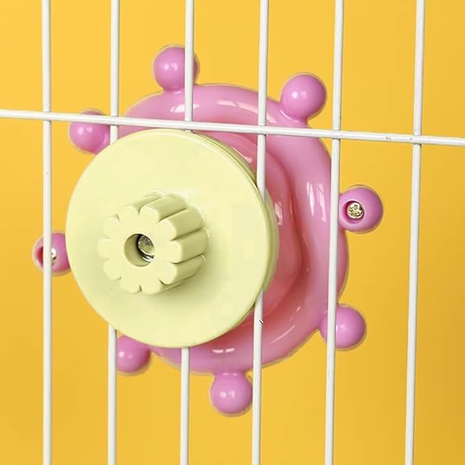 Windmill Roller Parrot Toy Bird Toys Bird Cage Accessories Parakeet Toy Chewing Toy for Conure Cockatiel Budgies Lovebird Parrotlet Sun Conure Budgie Mini Macaw Small Medium Birds (Red)