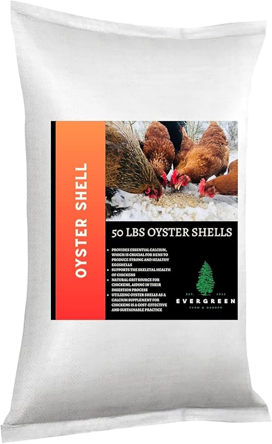 Evergreen Farm and Garden 50 lb Bag Oyster Shell - Calcium Rich Bird Grit (50 Pound (Pack of 1))