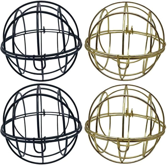 4Pcs Suet Basket Suet Ball Bird Feed Parrot Food Bowl Bird Food Container Cage Accessories for Woodkeeper Parrot Gold