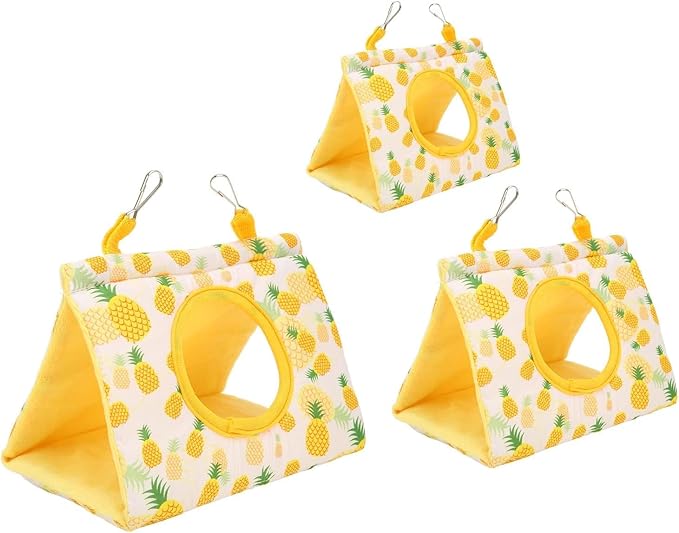 Zerodis Parrot Hammock, Birds Hammock Hut Bird Bed House Tent Budgie Shed Hanging Snuggle Cave Nest for Lovebirds Cockatiels