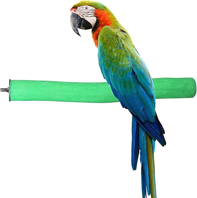 Bird Perch Rough-surfaced Nature Wood Stand Toy Branch for Parrots (Straight Perch, L)
