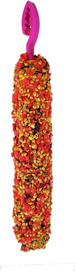 A&E Cage Co. 6 Pack of Smackers Parakeet Treat Sticks, 7.25 Inches Each, Strawberry Flavor