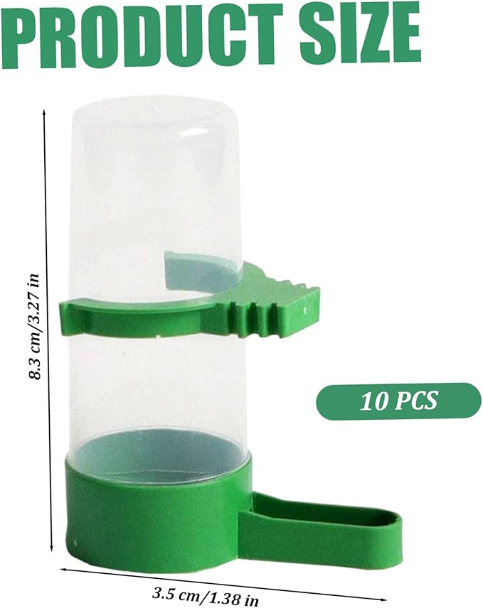 Pigeon Waterer 10Pcs Automatic Bird Water Feeder Plastic Bird Drinker Dispenser for Parrot Pigeon Quail Lovebirds Drinking Bottle