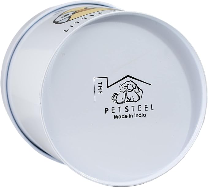 White Bird Food Tin with Airtight Seal with Lid | Hand Painted to Perfection with a cute Yellow Tweetie Bird Design