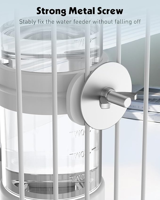 Pawfly 2 Pcs Bird Water Dispenser, Automatic Bird Water Feeder, Plastic Bird Cage Water Dispenser, White&Green Parrot Waterer for Parakeet Cockatiel Budgie Lovebirds (Not Fit for Food Feeding)