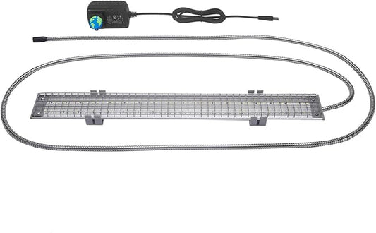 HappyBird Lighting Bird Cage Light with Chew Guard - Full Spectrum LED Pet Light - Simulates Natural Environment - Safe for Hookbill Birds – Easy to Install - (18" Long)