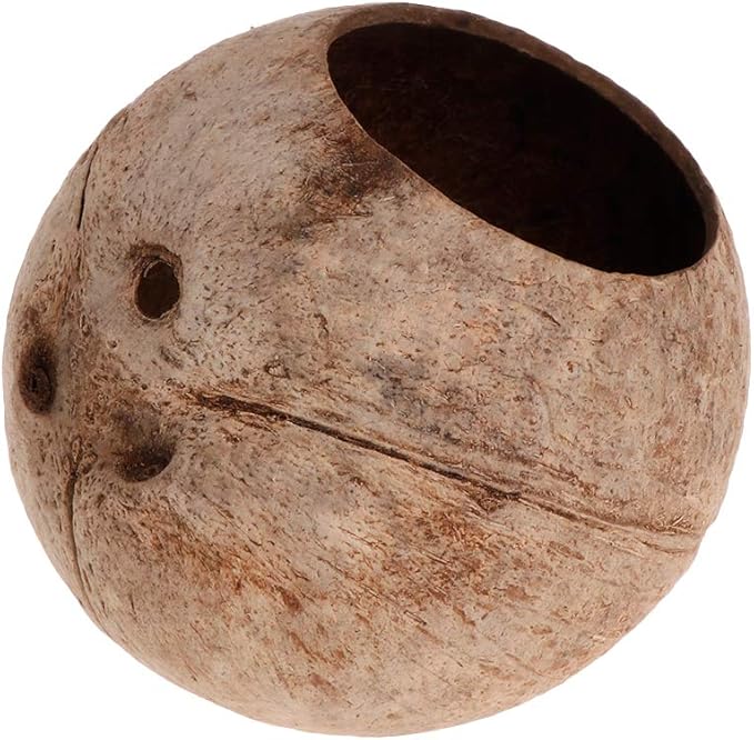 MOMU Parrot Nest Natural Coconut Shell House Cage Feeder Parakeet Birds Squirrel Hamster Toys Pet Breed Decoration Supplies Pendant