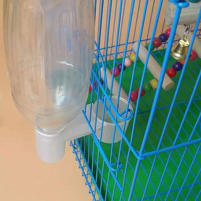10PCS Bird Drinker Feeder Plastic Soda Pop Water Bottle Cup Feeder Drinking Bowl for Chicken Pigeons Birds Feeder Trough Animal Feeding Accessories