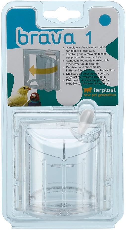 Ferplast Pet Products Brava 1 Revolving & Removable Feeder 8.5X9.5X6.8Cm