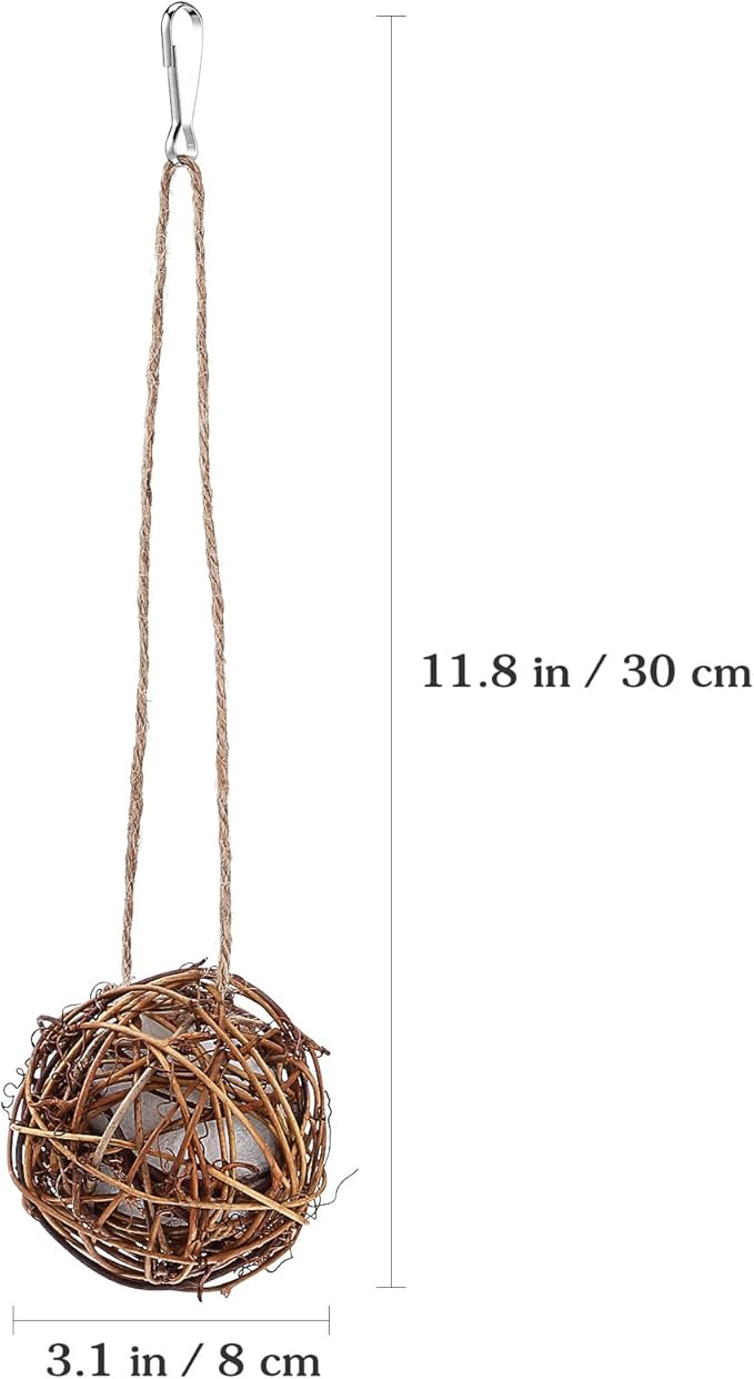 Totority Bird Nesting Material 3pcs, Pre-Filled Roosting Pocket with Soft Cotton, Ready-to-Hang Natural Shelter for Attracting Hummingbirds, Wild Birds to Garden, Yard, Outdoor Courtyard