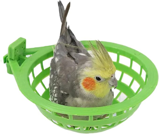 Bird Breeding Nest Bed for Parakeet Cockatiel Canary Lovebird and Small Parrot Cage Hatching Nesting Box (Plastic)