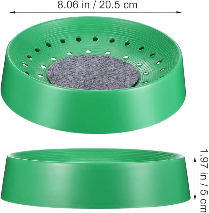 Balacoo 10 Pcs Pigeon Nest Bowl, Durable Plastic Pigeon Nesting Box with Comfort Pad, Breathable Washable Bird Breeding Hatching Bowl for Parakeet Quails Doves and Small Birds (Green)