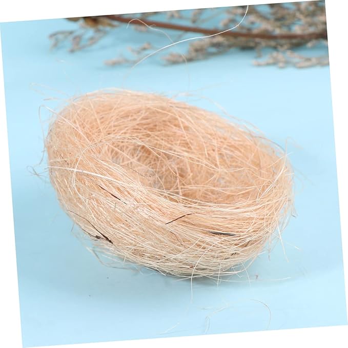 MERRYHAPY 6pcs Thread Chicken Nest Decor Artificial Chicken Coop Ornament for Easter Party Home Decoration DIY Micro-Landscape and Photography Props
