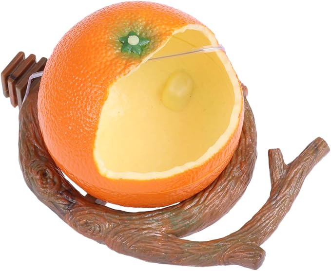 POPETPOP Birds Feeder Bowl-Parakeet Food Dish Orange Shaped Birds Feeder Cup for Small Parrots, Cockatiels,Conure and Hamster Small Animal Drinking Water Container