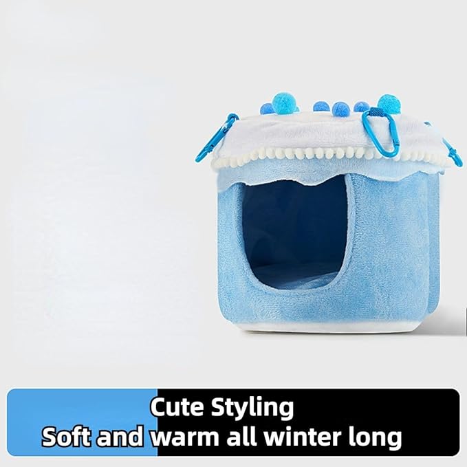 Bird Plush Nest Bed Hanging Soft Warm Hammock for Birds Parrot Parakeet Cockatiel Conure Budgie Finch Lovebirds Quaker Hamster Rat (Yellow)