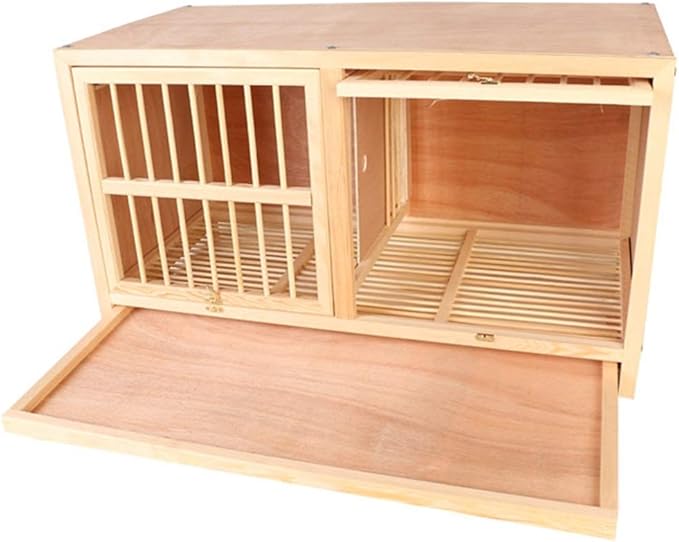 Bird cage Solid Wood Nest Box Pigeon Pairing Cage Pigeon Racing Homing Pigeon Nest Pigeon Supplies The Design of The Door Rotating Door Bolt (Color : Brown, Size : 904550 cm)