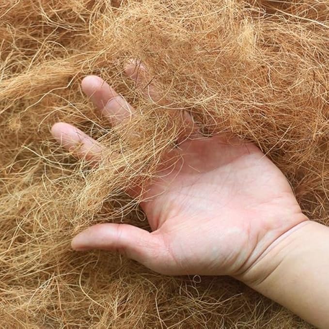 Coconut Fiber Bird Nesting Pad 7.08X4.72X1.96In Soft Breathable Palm Fiber Bedding for Parakeets Finches Small Pets Scratch Resistant Bird Cage Nest Material