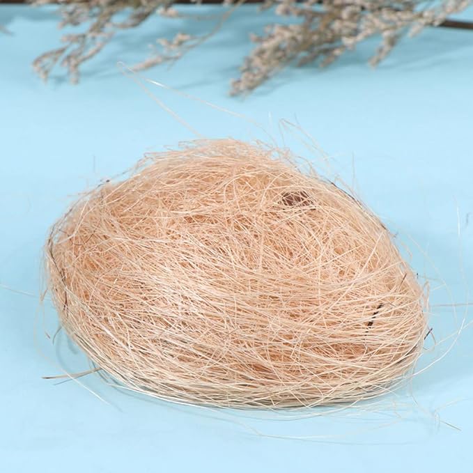 Hemoton 20Pcs Artificial Bird Nest, Rattan Birds Nest Crafts, Easter Bird Nest Decorating Kit for Crafts, Easter, Party, Wedding, Patio (Flaxen)