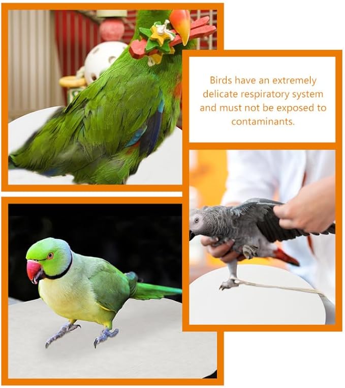 Abaodam 100pcs Round Bird Cage Liners, Disposable Bird Cage Paper Liners Absorbent Cushions, Non-Woven Lining Pads Mats for Parrots, Parakeet, Small Animals, Pet for Easy Cleaning