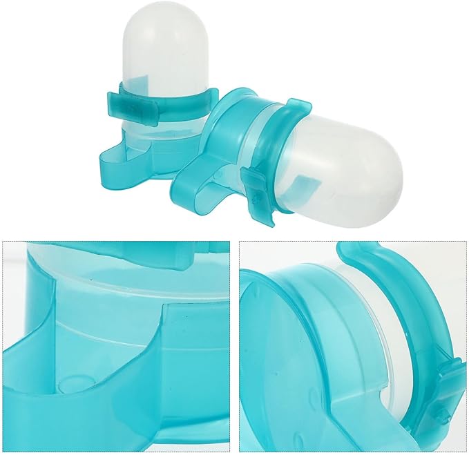 Kisangel 2Pcs Automatic Bird Water Feeder, Pigeon Bottle Water Drinker Clip Bird Cage Feeder for Budgie Cockatiel Lovebirds Decor