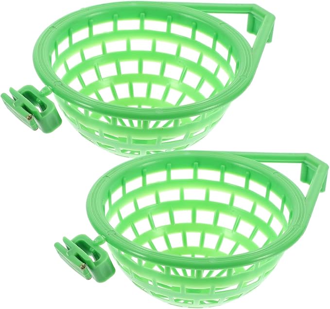 Mipcase 2pcs Bird Nest Basin for Small Birds Green Nesting Holder for Parrots Easy to Install Convenient Bird Supplies
