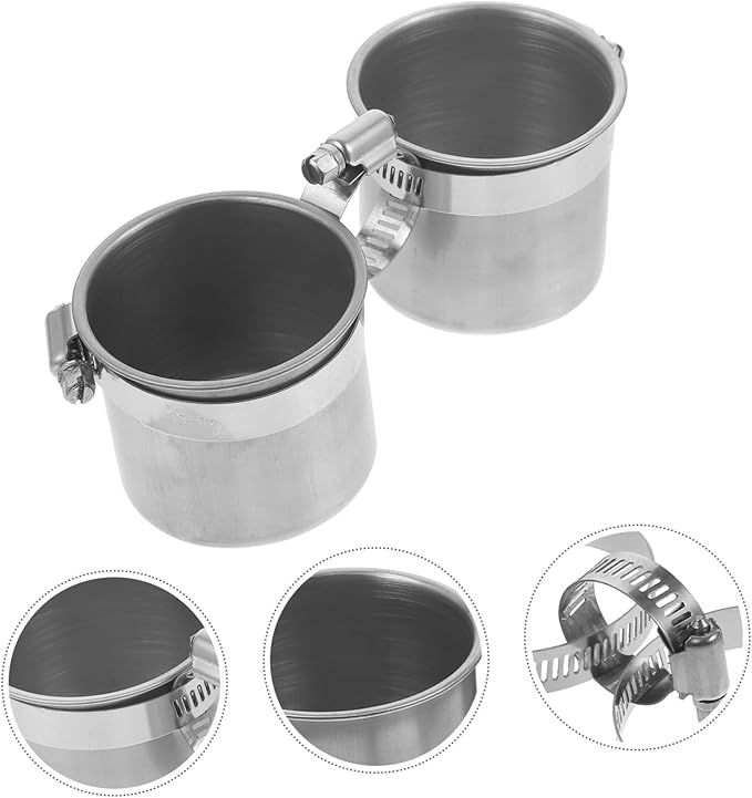 GANAZONO Parrot Standing Pole Feeder Pet Parrot Feeding Container Steel Construction Easy Install