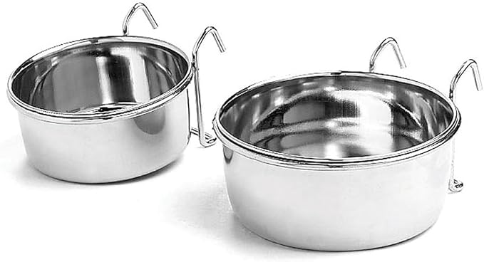 Ethical Pet Stainless Steel Bird Cup with Wire Size: 30 Ounces