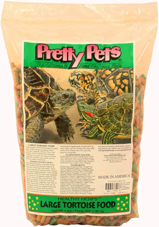 Pretty Bird International SPB77320 3-Pound Tortoise Food, Large