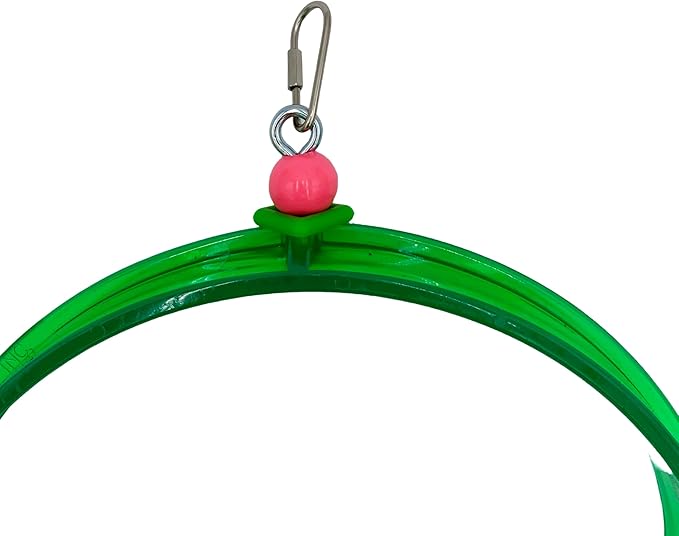 Polly's Arch Swing-Nail Trimming Bird Swing for Cages-Great for Parrots Including Parakeets, Cockatiels, Amazons, Macaws, and Cockatoos. (Small)