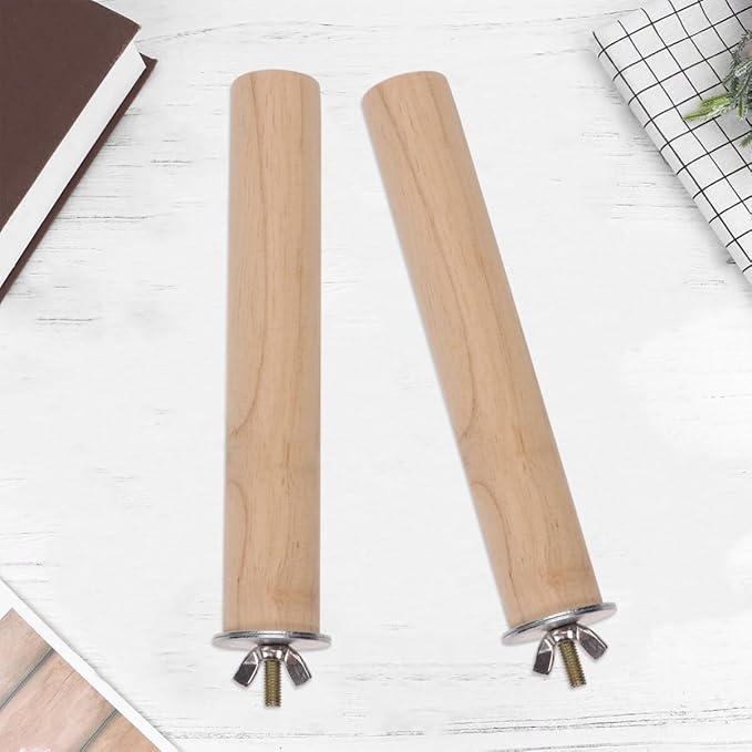 Parrots Stand Rod Cockatiels Perch Cage Wood Playing Grinding Standing Wooden Parakeets Parrots Perching Bird Platform Accessories