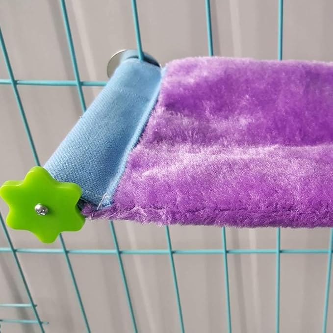 Bird Nest Bed Hammock Toy Hamster Warm Comfortable Hanging House Perch Stand for Parrot Parakeet Cockatiel African Grey Cockatoo Lovebird Conure Finch Chinchilla Rat Gerbil Cage Accessories (L)