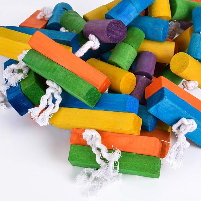 KINTOR Bird Chewing Toy for Large and Medium Parrots, Cage Bite Toy for African Grey, Macaws, Cockatoos, Eclectus, Amazon Parrots (26.5 Inch Long)