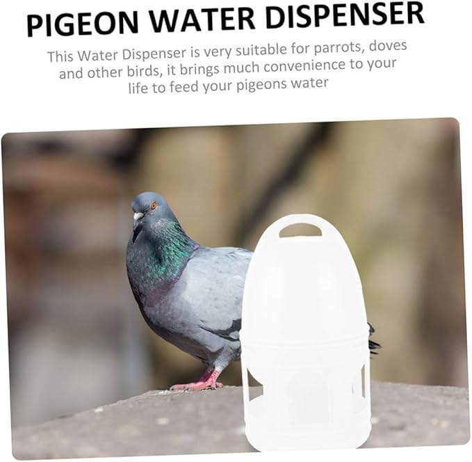 COLLBATH 10l Large Capacity Pigeon Water Dispenser No Mess Waterer for Pet Stores Zoos