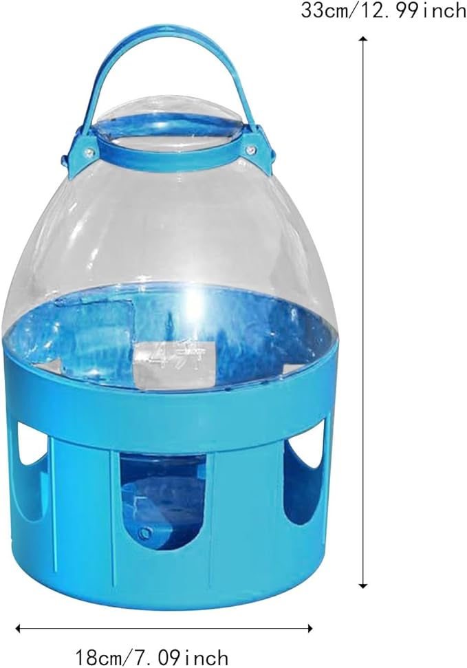 Bird Water Feeder Water Dispenser Convenient Hanging Feeding Tool Dove Drinker for Farm Cockatiels Pigeons Chick Pet Supplies, 4L
