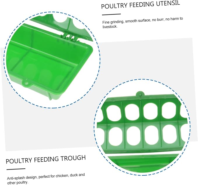 3 Pack Large Pigeon Feeder, 11.8 * 3.93 * 3.14inch - Thick Durable Slot Container Feeding Dish, Food Dispenser Tool for Pigeon Chicken Bird Poultry (Random Color)