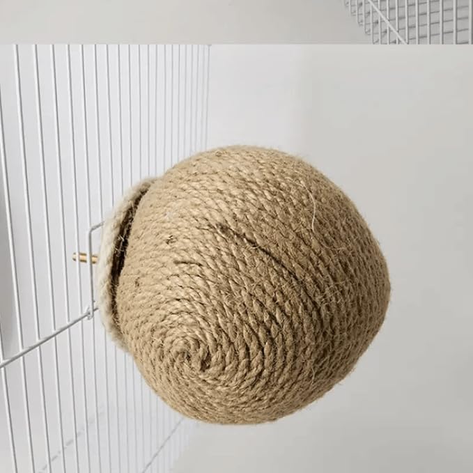 Nest for Birds Bird Nest House Natural Coconut Shell Simulation Birdhouse Grass Bird Hut Parakeet Nesting Box (Hemp Rope)