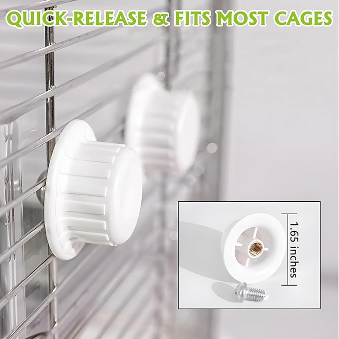 BNOSDM Bird Feeder for Cage with Stainless Steel Food & Water Bowl Acrylic Parakeet Seed Dishes with Anti-Slip Perch Stand for Parrot, Cockatiel, Lovebird, Canary, Finch,Conure,Cockatoo, Pigeon