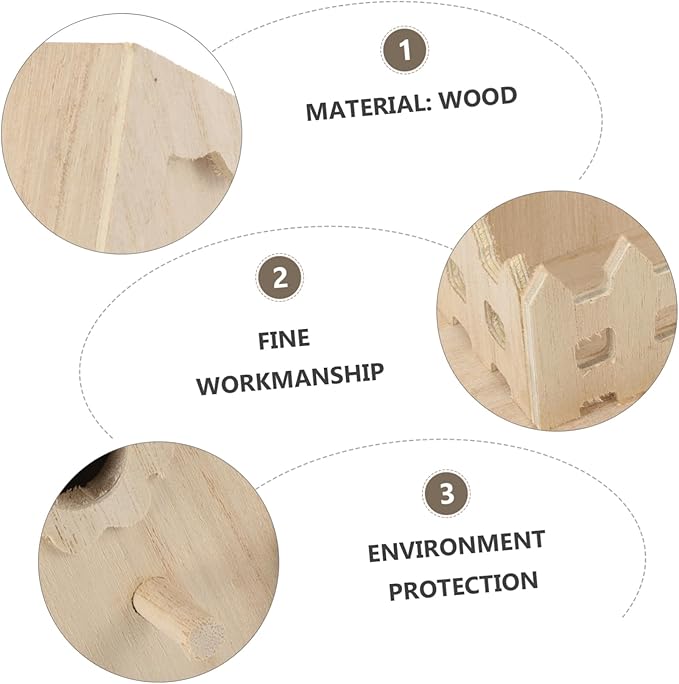 SUPVOX Solid Wood Bird Nest Hanging House 7.87X4.92X7.87 Inch Wooden Birdhouse for Garden Indoor Outdoor Decor Cozy Nest for Small Birds and Pets