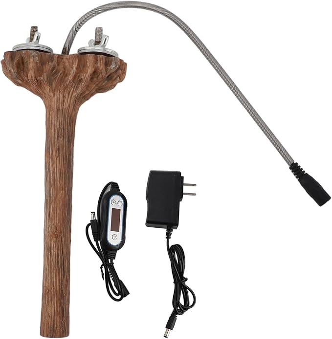 5W Heated Bird Perch Stand Heating Solution for Parrots, Birds, Hamsters with Environment, Heating Pole for Cozy Living