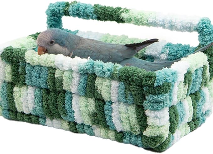 Warm Bird Nest House Bed Hammock Toy for Pet Parrot Parakeet Cockatiel Conure Cockatoo African Grey Eclectus Amazon Lovebird Budgie Finch Canary Hamster Rat Chinchilla Squirrel Cage Perch