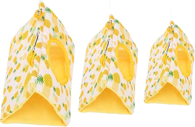 Zerodis Parrot Hammock, Birds Hammock Hut Bird Bed House Tent Budgie Shed Hanging Snuggle Cave Nest for Lovebirds Cockatiels
