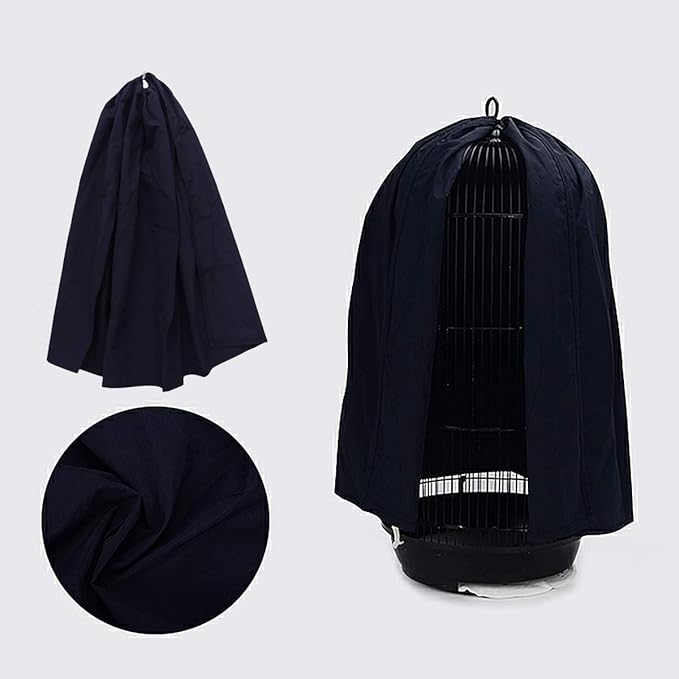 Scicalife Practical Birdcage Covers Parrot Round Cover Cage Bird Nest Cockatiel Bird Cage Canaries Accessory Shading Cloth (Navy) Accessories