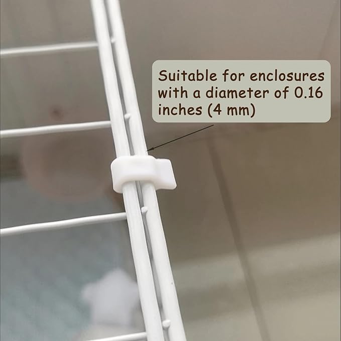 100 Pcs Detachable Pet Cage Door Clip, Wire Cage Clips， Crate Door Buckles for Small Pet Cage Birds, Rabbits and Hamsters