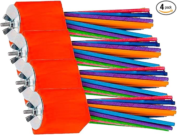 Super Bird Creations - SB301 Chewable Paper Party Bird Toy with Colorful Lollipop Sticks - Ringnecks Medium Conures Parrot - Chew Enthusiasts - Enriching Bird Toys for Medium to Large Birds - 4-Pack