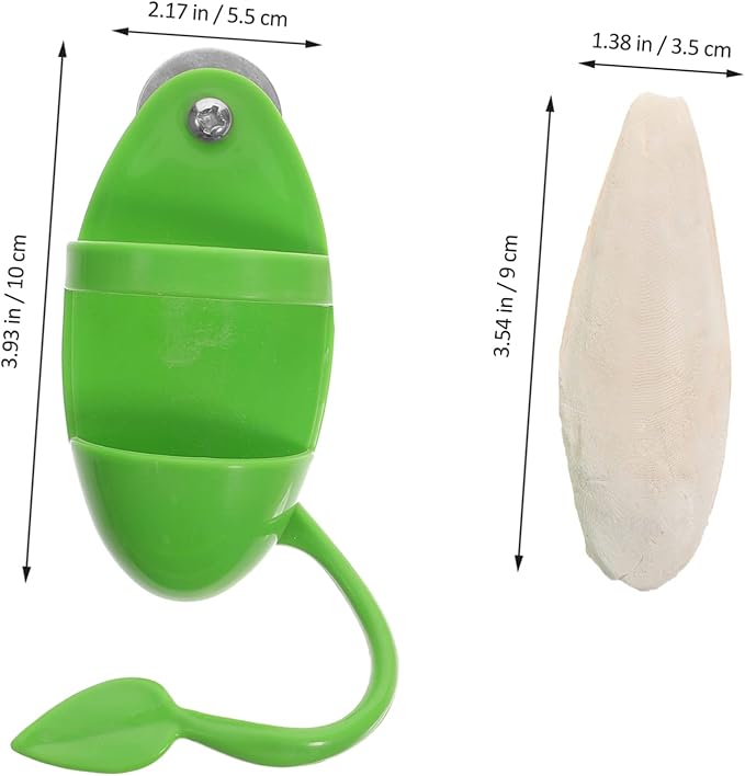 BESPORTBLE 1set Cage Bird Feeder Cuttlebone Stand Bird Cage Accessories for Parrots Snails and Pets Safe Non- Design for Easy Feeding and Entertainment